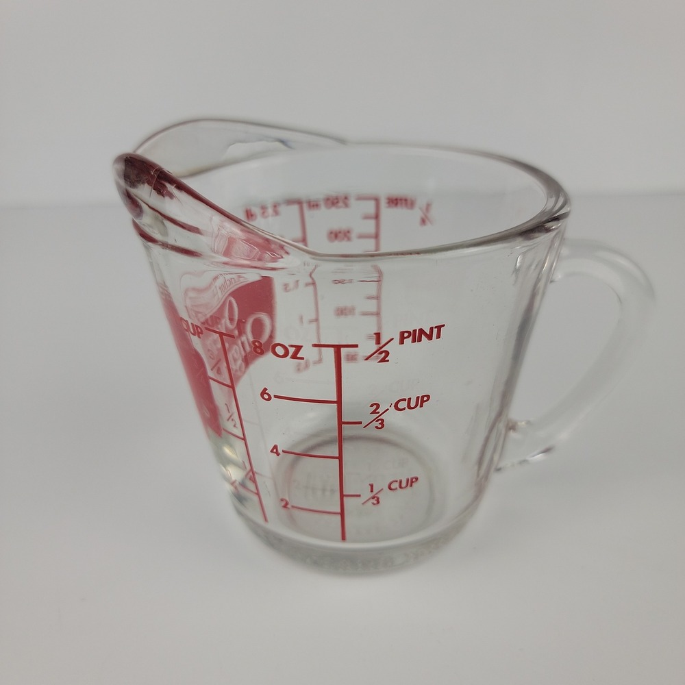 Anchor Hocking Oven Originals Glass Measuring Cup 1 Cup 8oz Red Markings USA - Picture 3 of 8